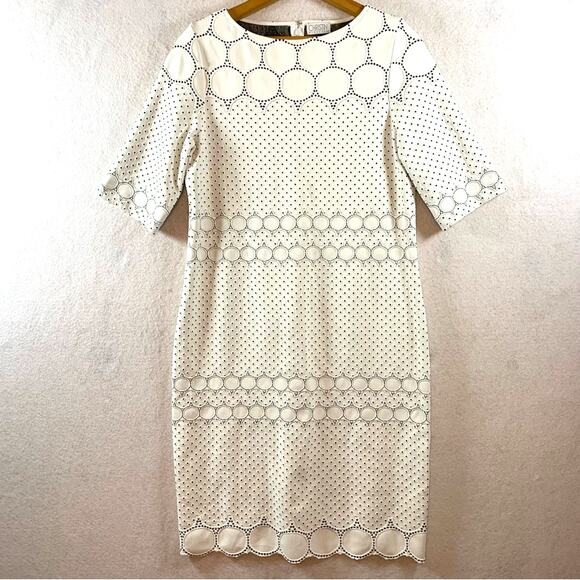 Christin Michaels Lace Mod Shealth Dress Sz 12 Feminine Retro Elegant Chic Party - Picture 1 of 14